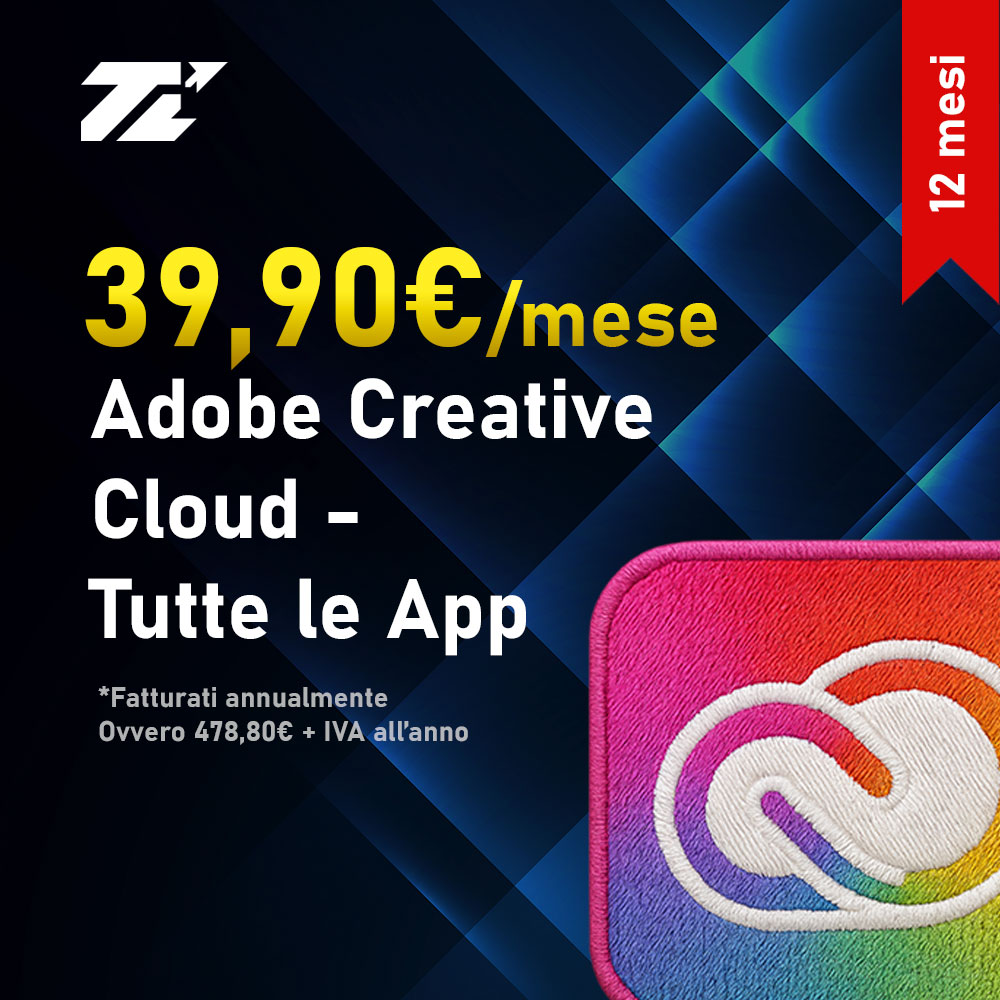 Licenza Adobe Creative Cloud originale per tutte le app creative