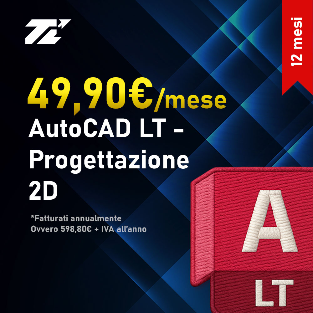 Licenza AutoCAD LT originale per disegno tecnico 2D