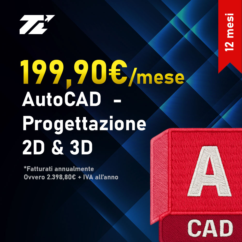 Licenza originale AutoCAD per disegno 2D e modellazione 3D