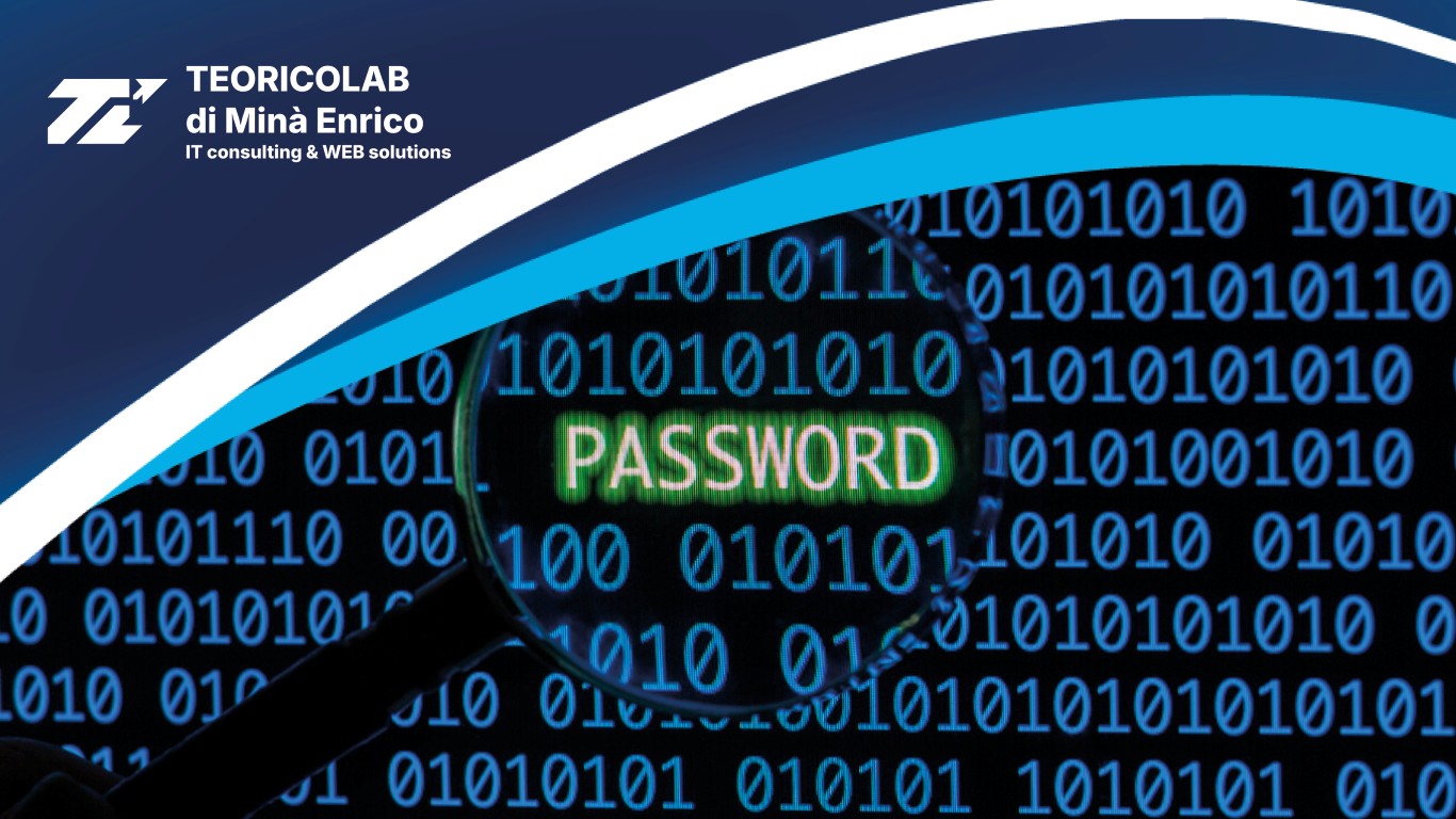Concetto visivo di password vulnerabili e sicurezza informatica.